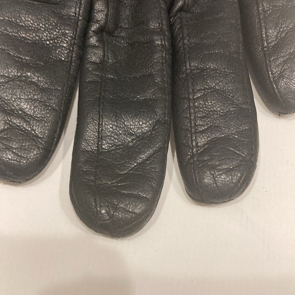 Christian Dior vintage, black leather one button, calf skin gloves - Picture 13 of 14